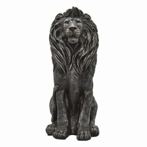 Plutus PBTH94029 Lion Sitting - Silver In Silver Resin