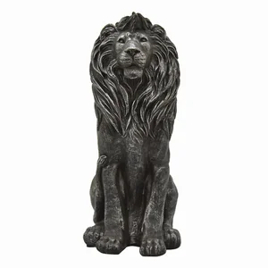 PBTH94029 | Plutus Brands Elegant Silver Lion Sculpture