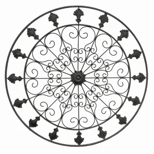 PBTH94635 | Plutus Brands Elegant Round Gray Metal Scroll