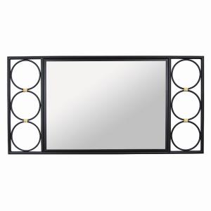 Plutus PBTH93229 Metal Mirror Decoration In Black Metal