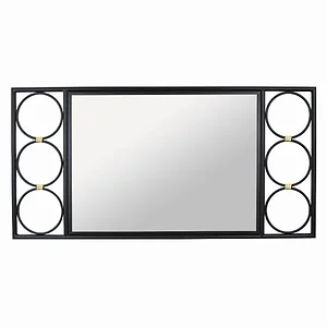 PBTH93229 | Plutus Brands Elegant Black Metal Mirror