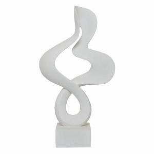 Plutus PBTH92718 Abstract Sculpture In White Resin