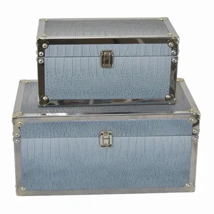 PBTH94731 | Plutus Brands Elegant Gray Wood Box Set of 2