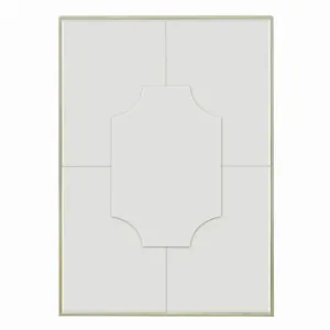 Plutus PBTH93728 Wood Mirror In Gold Wood