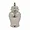 PBTH94372 | Plutus Brands Elegant Silver Ceramic Temple Jar