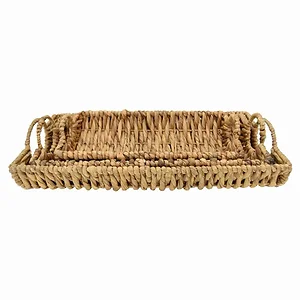 PBTH93093 | Plutus Brands Elegant Water Hyacinth Tray Set