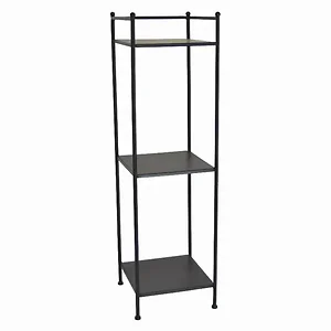 PBTH92407 | Plutus Brands Elegant Black Metal Plant Stand