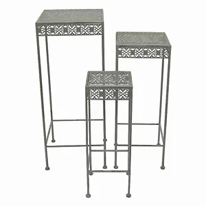 PBTH93011 | Plutus Brands Elegant Green Metal Plant Stand