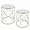 PBTH93885 | Plutus Brands Stylish Set of 2 Marble Top Metal