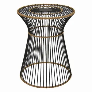 Plutus PBTH94748 Metal Plant Stand In Black Metal