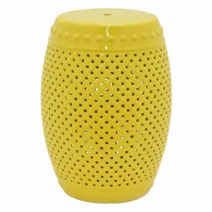 Plutus PBTH92909 Garden Plant Stand In Yellow Porcelain