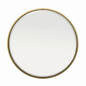 Plutus PBTH94366 Wall Mirror- Gold In Gold Metal