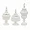 PBTH92931 | Plutus Brands Elegant White Resin Jar Set with