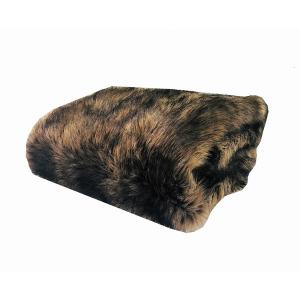 Plutus PBSF1406-6090-TC Coyote Faux Fur Luxury Throw Blanket - Handmad