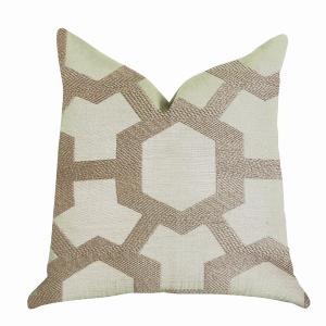 Plutus PBRA1389-1616-DP Linked Charisma Luxury Throw Pillow - Beige  B