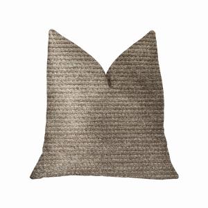 Plutus PBKR1925-2026-DP Ivory And Beige Luxury Throw Pillow - Textured