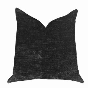 Plutus PBRA1368-1225-DP Plutus Onyx Caviar Velvet Throw Pillow In Blac