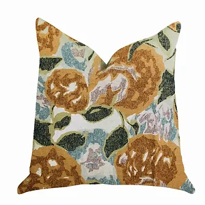 PBRA1360-1818-DP | Plutus Brands Luxury Floral Throw Pillow