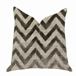 Plutus PBRA1392-2222-DP Plutus Oblique Zigzag Luxury Throw Pillow In B