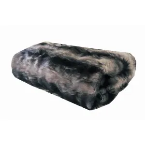 Plutus PBSF1419-6090-TC Plutus Brandy Grey Faux Fox Luxury Throw