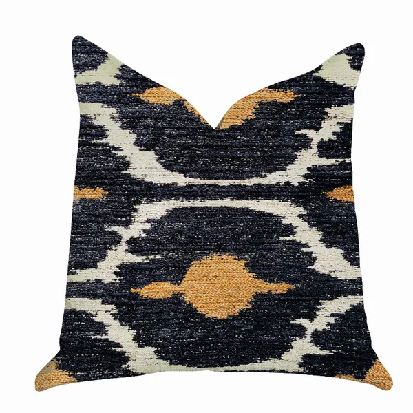 Plutus PBRA1313-2020-DP Plutus Bohemian Blue And Orange Ikat Luxury Th