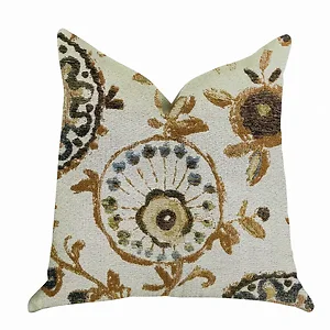 PBRA1327-2424-DP | Plutus Brands Luxury Floral Throw Pillow