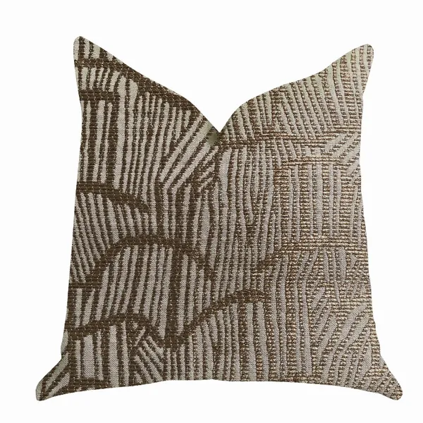 Plutus PBRA1339-1818-DP Plutus Metallic Bronze  Luxury Throw Pillow