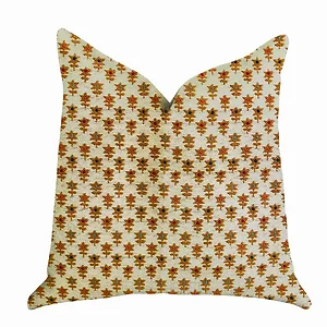 PBRA1311-1818-DP | Plutus Brands Orange and Tan Floral