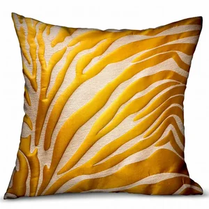 PBRA2341-2626-DP | Plutus Brands Luxury Orange Zebra Motif