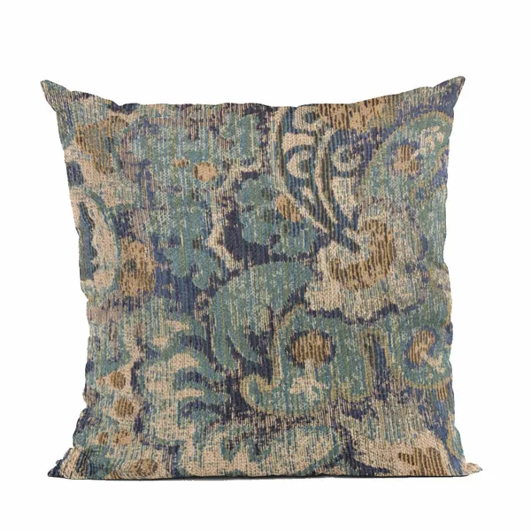 Plutus PBRA2469-1616-DP Plutus Blue Amazonian Damask Luxury Throw Pill