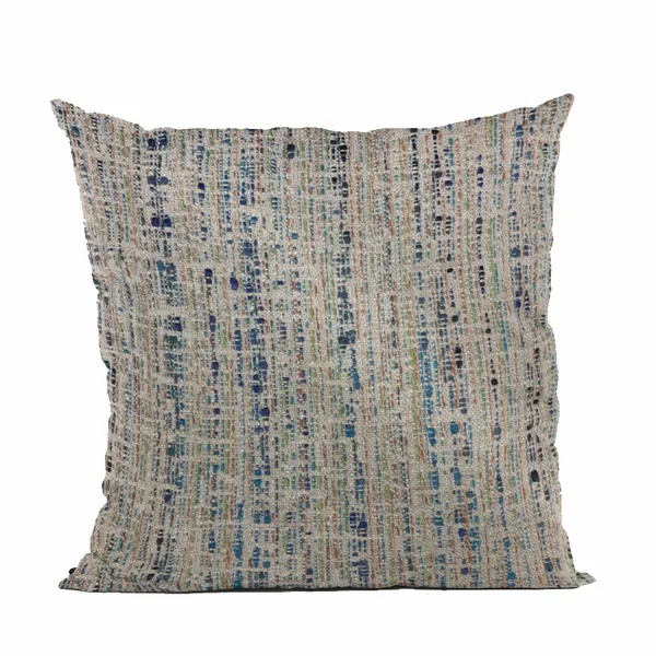 Plutus PBRA2460-1818-DP Plutus Blue Mixed Stripe Luxury Throw Pillow