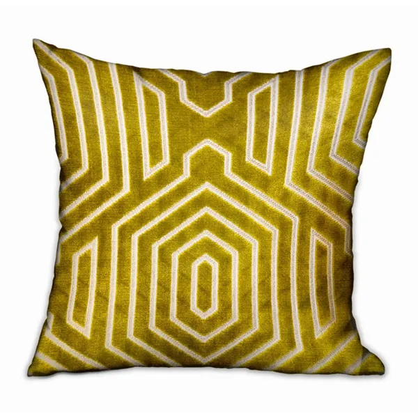 Plutus PBRA2347-1220-DP Plutus Goldenrod Velvet Gold Geometric Luxury 