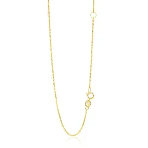 Unbranded 33468-18 14k Yellow Gold Adjustable Singapore Chain 1.1mm Si