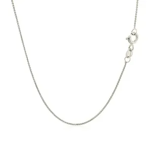 Unbranded 56366-16 14k White Gold Diamond Cut Round Wheat Chain 0.6mm 