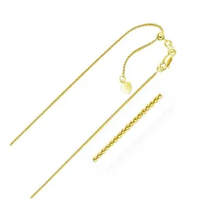 Unbranded 91236-30 14k Yellow Gold Adjustable Wheat Chain 1.0mm Size: 