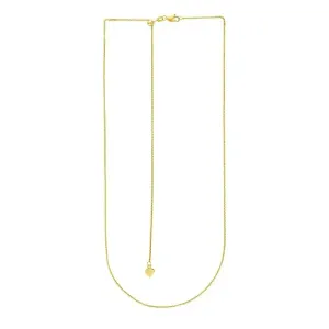 Unbranded 91236-30 14k Yellow Gold Adjustable Wheat Chain 1.0mm Size: 