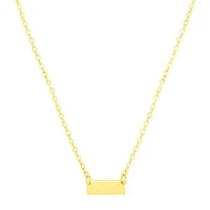 Unbranded 85034-18 14k Yellow Gold Polished Mini Bar Necklace Size: 18