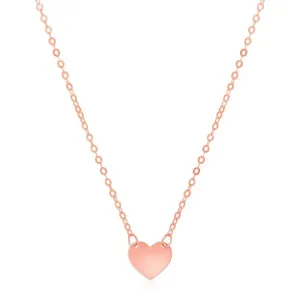 Unbranded 61023-18 14k Rose Gold Polished Mini Heart Necklace Size: 18