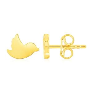 Unbranded 96320 14k Yellow Gold Dove Stud Earrings