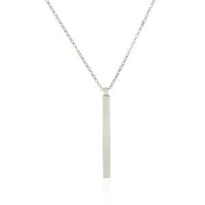 Unbranded 57690-24 Sterling Silver 24 Inch Necklace With Long Polished