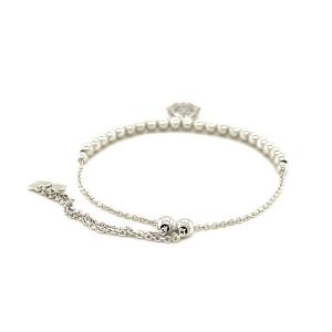 Unbranded 08553-9.25 Sterling Silver 9 14 Inch Adjustable Bracelet Wit