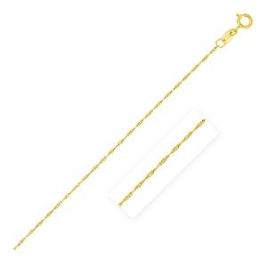 Unbranded 63550-16 14k Yellow Gold Singapore Chain 0.6mm Size: 16''