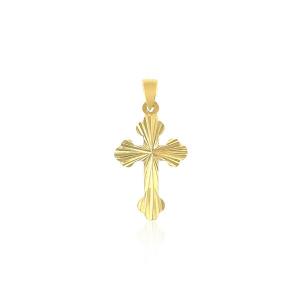 Unbranded 69787 14k Tri Color Gold Cross Pendant