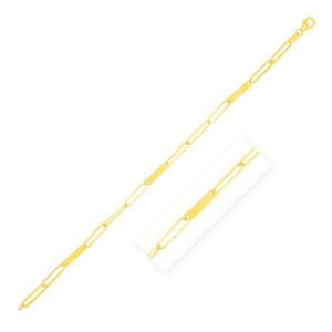 Unbranded 84892-7 14k Yellow Gold 7 Inch Alternating Paperclip Chain L