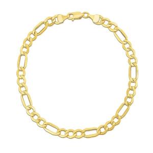 Unbranded 89378-8.5 5.4mm 10k Yellow Gold Lite Figaro Bracelet Size: 8