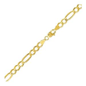 Unbranded 89378-8.5 5.4mm 10k Yellow Gold Lite Figaro Bracelet Size: 8