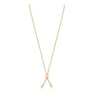 Unbranded 05387-8 10k Rose Gold 8 Inch Adjustable Friendship Bracelet 