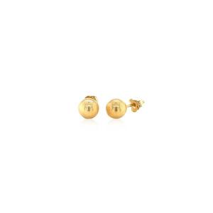 Unbranded 09034 14k Yellow Gold Round Stud Earrings (6.0 Mm)