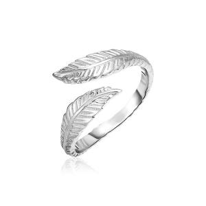 Unbranded 77874 Sterling Silver Bypass Toe Ring With Leaves