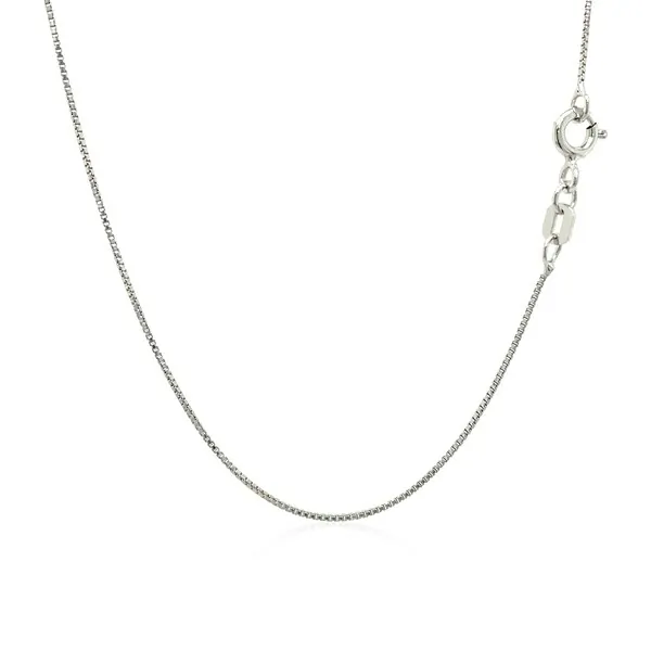 Unbranded 65561-20 Sterling Silver Rhodium Plated Box Chain 0.7mm Size